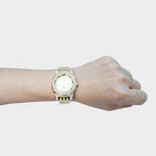 Load image into Gallery viewer, Nollia Gold Tone Ladies Dressy Watch – 35mm Crystal Accent Quartz Bracelet
