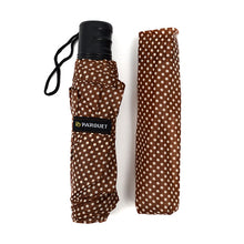 Load image into Gallery viewer, Parquet Polka Dot Telescopic Hand-Open Compact Umbrella – 12" Compact, 5 Color Options
