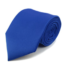 Load image into Gallery viewer, Feraricci [Promotion] Solid Satin Tie &amp; Matching Hanky Set – 3.25" Poly Neck Tie, 16 Color Options
