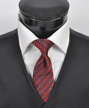 Load image into Gallery viewer, Umo Lorenzo Boy&#39;s Geometric Microfiber Woven Clip-On Ties – Gold, Red, Silver, Pink
