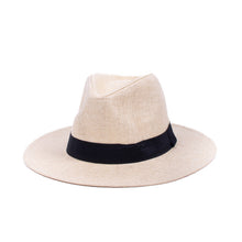 Load image into Gallery viewer, Westend Men&#39;s S/S Flat Brim Black Banded Fashion Fedora Hat
