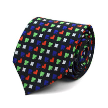 Load image into Gallery viewer, Parquet Poker Card Suits Pattern Novelty Tie – 100% Polyester
