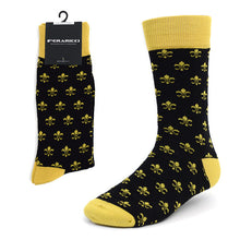 Load image into Gallery viewer, Feraricci Men’s Fleur-de-lis Novelty Crew Socks
