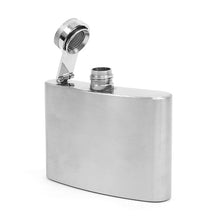 Load image into Gallery viewer, Umo Lorenzo 12pc Prepack Boxed Silver Tone Flask &amp; Keychain Gift Set – 4oz Stainless Steel
