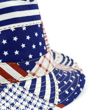Load image into Gallery viewer, Westend Spring/Summer Mixed USA Patterns American Flag Trilby Fedora Hat
