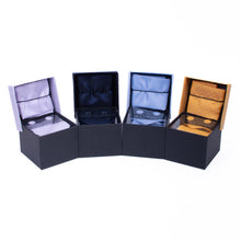 Load image into Gallery viewer, Clericci 12-Piece ASSORTED Spring/Summer Solid Color Tie, Hanky &amp; Cufflink Gift Box Set
