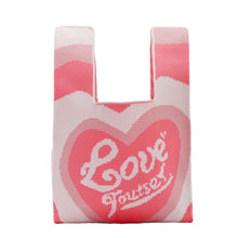 Load image into Gallery viewer, Retro heart mini tote in pink color options
