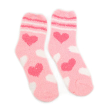 Load image into Gallery viewer, Nollia Women’s Heart Pattern Fuzzy Socks – 3 Pair Assorted Set
