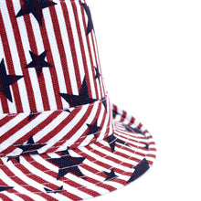 Load image into Gallery viewer, Westend Spring/Summer USA Stars &amp; Stripes American Flag Trilby Fedora Hat
