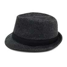 Load image into Gallery viewer, Westend Fall/Winter Black Trilby Fedora Hat with Band Trim
