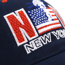 Load image into Gallery viewer, Parquet NY Flag Navy Blue 3D Embroidered Baseball Cap

