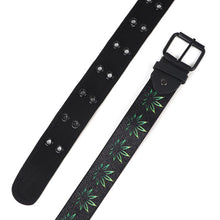 Load image into Gallery viewer, Parquet 6pk Men's PU Graphic Marijuana + Canvas Grommet Belt Set – 12 Total Belts
