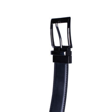 Load image into Gallery viewer, Umo Lorenzo Men&#39;s PU Reversible Belt with Black Buckle – 5 Sizes
