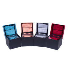 Load image into Gallery viewer, Clericci 12-Piece ASSORTED Spring/Summer Solid Color Tie, Hanky &amp; Cufflink Gift Box Set
