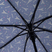 Load image into Gallery viewer, Nollia Compact Paris Pattern Auto-Open Umbrella – 12" Portable, Wind-Resistant
