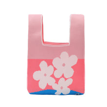 Load image into Gallery viewer, Nollia You Only Live Once Floral Pattern Mini Knit Tote Bag
