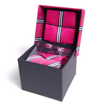 Load image into Gallery viewer, Clericci 12pc Men's Tie, Hanky &amp; Cufflink Set in Fabric Box – Coordinated Collection
