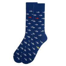 Load image into Gallery viewer, Parquet Men’s Shark Pattern Crew Socks
