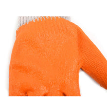 Load image into Gallery viewer, Heavy-Duty Rubber-Coated Work Gloves – Orange Palm Grip – One Size Fits Most
