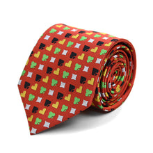 Load image into Gallery viewer, Parquet Poker Card Suits Pattern Novelty Tie – 100% Polyester
