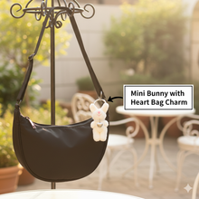 Load image into Gallery viewer, Mini Bunny with Heart Bag Charm
