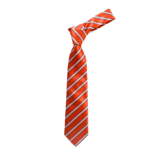 Boy’s orange striped Halloween fashion tie