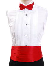 Load image into Gallery viewer, Boy's Poly Satin Bow Tie and Cummerbund Sets
