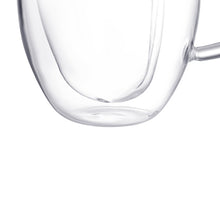 Load image into Gallery viewer, Clear borosilicate glass espresso cup with handle
