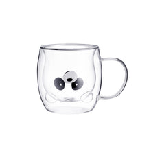 Load image into Gallery viewer, Cute double-walled animal glass cup for tea or coffee
