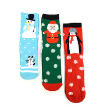Load image into Gallery viewer, 3 Pairs Pack Ladies Christmas Holidays Crew Socks
