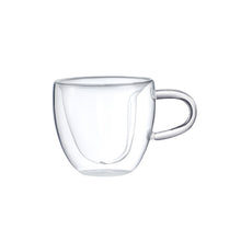 Load image into Gallery viewer, Double walled heart shaped glass espresso cup
