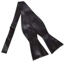 Load image into Gallery viewer, Freestyle black woven bow tie made from micro polyester
