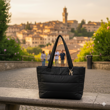 Load image into Gallery viewer, Nollia Aime Commuter Tote Bag with Front Pocket, Luggage Strap &amp; Key Charms
