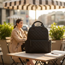 Load image into Gallery viewer, Nollia Ladies Diamond Quilted Commuter Backpack
