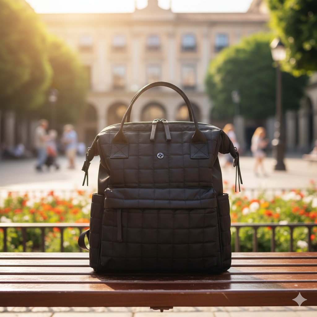 Nollia Ladies Square Quilted Commuter Backpack