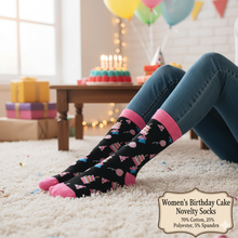 Load image into Gallery viewer, Parquet Women’s Birthday Cake Novelty Socks
