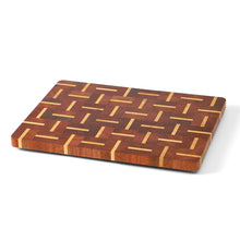 Load image into Gallery viewer, Handcrafted 3D Checkered Acacia Wood Cutting Board
