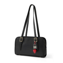 Load image into Gallery viewer, Lois Shoulder Bag with Hearts and Lock Charm
