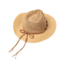 Load image into Gallery viewer, Ladies Straw Western Cowboy Hat
