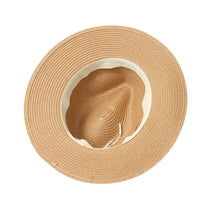 Load image into Gallery viewer, Ladies Wide Brim Straw Sun Hat
