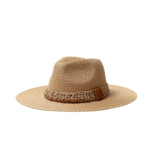 Load image into Gallery viewer, Ladies Wide Brim Sun Straw Hat with Braided Band
