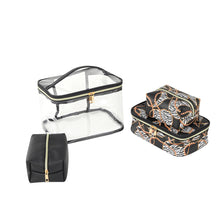 Load image into Gallery viewer, 4pc Zebra &amp; Chain Print Cosmetic Set
