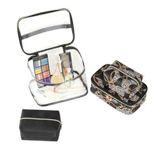 Load image into Gallery viewer, 4pc Zebra &amp; Chain Print Cosmetic Set
