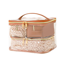 Load image into Gallery viewer, 4pc Leopard Print Cosmetic Set
