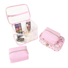 Load image into Gallery viewer, 4pc Cherries Cosmetic Set
