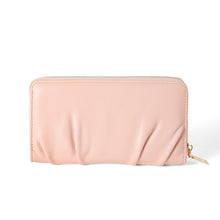 Load image into Gallery viewer, Pastel Ruched PU Leather Zip Wallet
