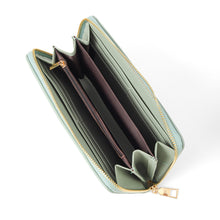 Load image into Gallery viewer, Pastel Ruched PU Leather Zip Wallet
