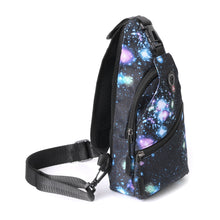 Load image into Gallery viewer, Novelty Sport Black Galaxy Sling Bag
