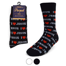 Load image into Gallery viewer, Men's "I Love Jesus" Novelty Socks
