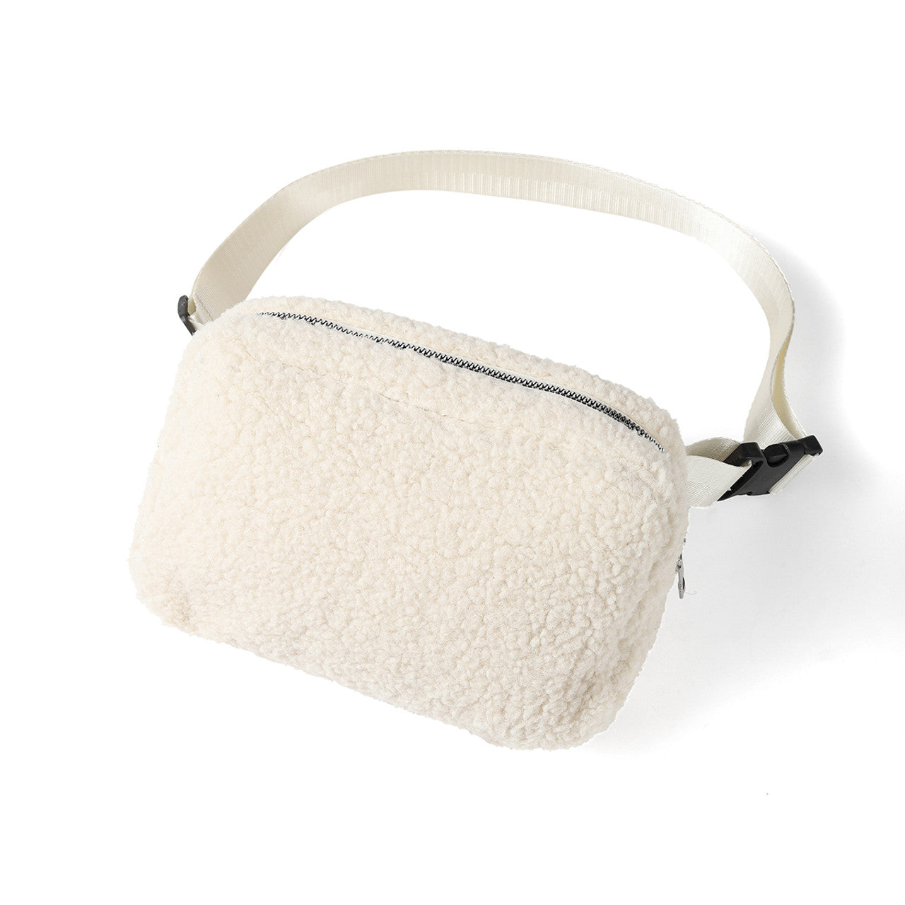 Nollia Cozy Sherpa Waist Bag in beige